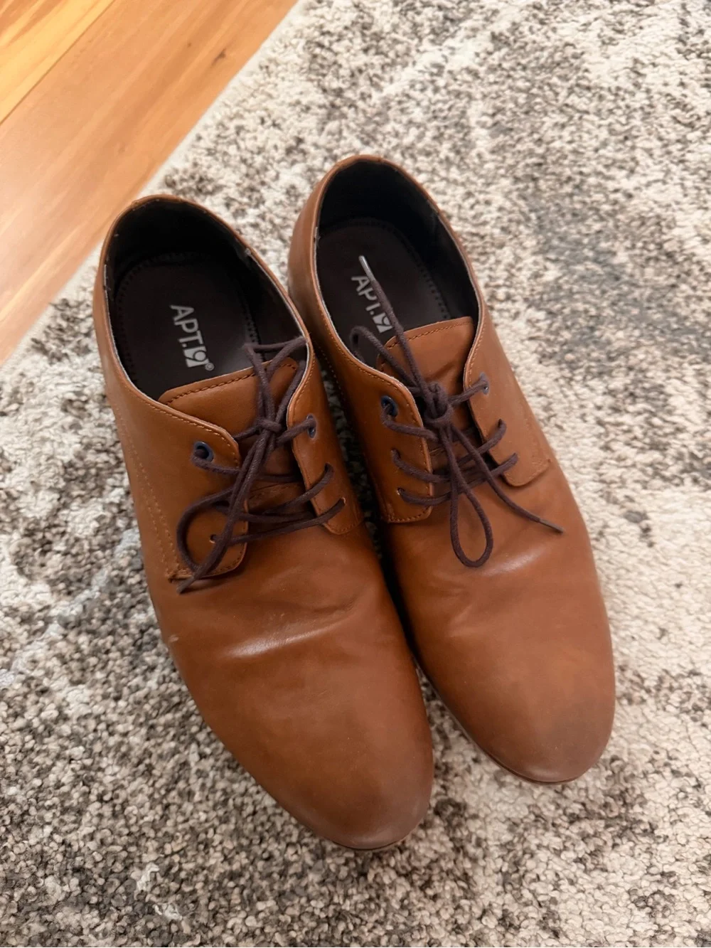 Apt. 9 Men's Tan Leather Oxfords - Chestnut Brown
